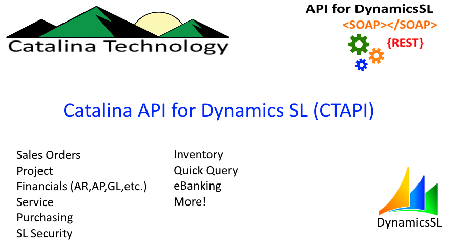 Minimum Server Requirements for Catalina API for Dynamics SL