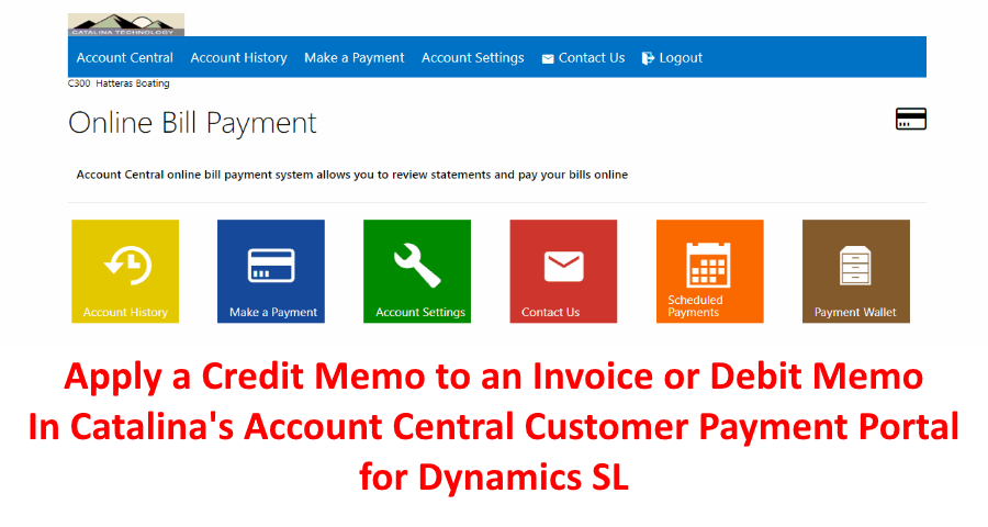 Apply Credit Memos to Invoices & Debit Memos in Account Central